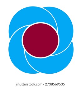 colored vector illustration of a large dice ball number five