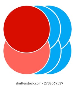 colored vector illustration of a large six dice ball