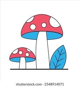 Colored vector illustration of a Mushroom