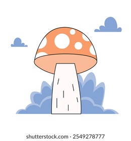 Colored vector illustration of a Mushroom