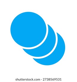 colored vector illustration of a small dice ball number three