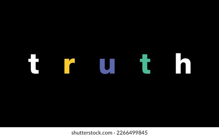 Ilustración vectorial de color de la palabra verdad.