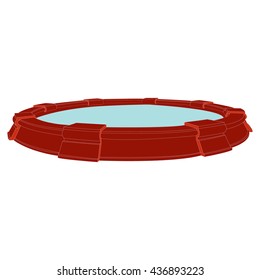 colored vector image city fountain