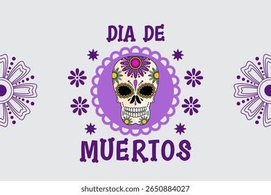 Colored vector labels for day of the dead