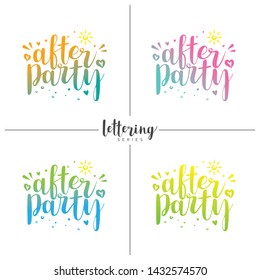 Colored vector lettering for Print with gradient swatches