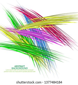 
Colored vector lines on white background