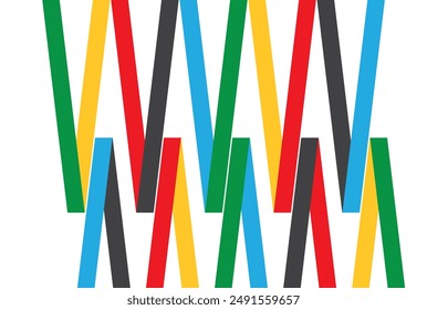 Colored vector lines on a white background.