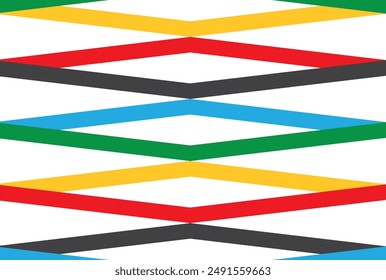 Colored vector lines on a white background.