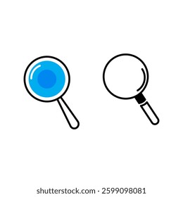 colored vector magnifying glass icon
