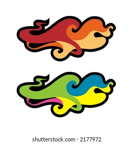 colored vector ornamental illustration