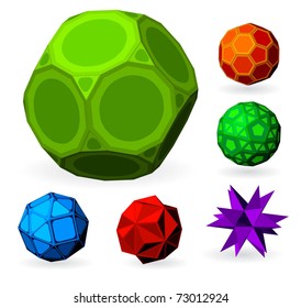 Colored vector polyhedrons.