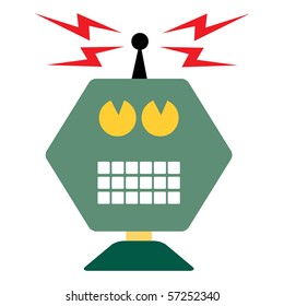 Colored vector robot.