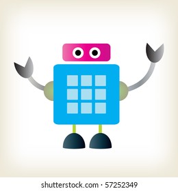 Colored vector robot.