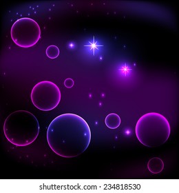 Colored vector space planet