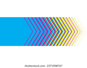 Banda vectorial de color. Patrón de color moderno para el diseño de embalajes, decoración interior, ropa, diseño web, vehículo, deportes. Fondo vectorial.