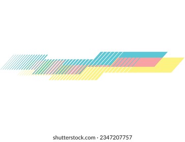 Banda vectorial de color sobre un fondo blanco. para una pegatina en un vehículo, auto, bus, SUV, juguetes, un patrón en ropa deportiva, diseño web, diseño interior, impresión, video. Para cortar trazos. Patrón moderno