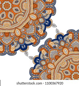 Colored vector symmetrical pattern. Round tracery. Mandala.  Cinco de mayo. Ethnic background. Aztec.