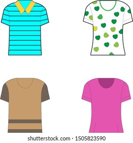 Colored Vector TShirs various styles