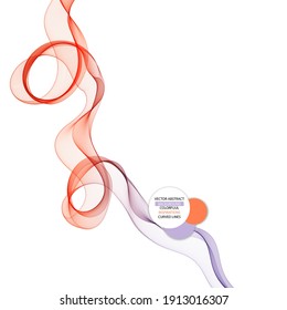 Colored vector wave. Abstract design element