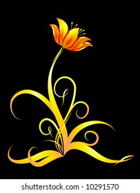 colored vectors flower
