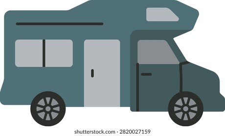 Colored vehicle icons representing sedan, RV, luxury SUV, microcar, and pickup truck for automotive, transportation, travel, and mobility applications.