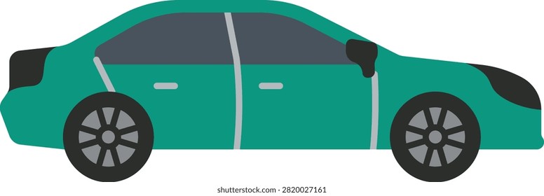 Colored vehicle icons representing sedan, RV, luxury SUV, microcar, and pickup truck for automotive, transportation, travel, and mobility applications.