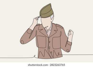 Colored Veterans day concept