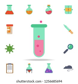 colored vial icon. Detailed set of colored science icons. Premium graphic design. One of the collection icons for websites, web design, mobile app