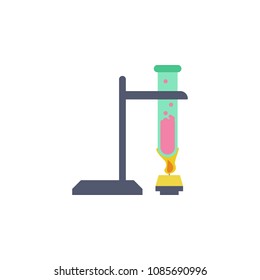 colored vial on a stove icon. Element of science and laboratory for mobile concept and web apps. Detailed vial on a stove icon can be used for web and mobile. Premium icon on white background