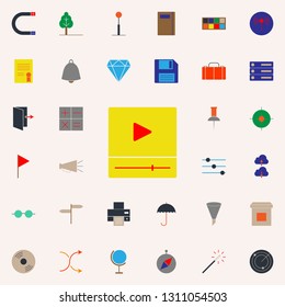 colored video player icon. Web icons universal set for web and mobile