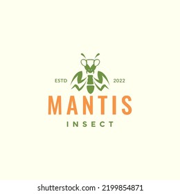 colored vintage mantis logo design