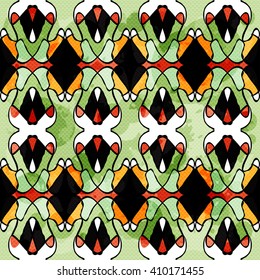 colored vintage seamless pattern in retro style grunge texture