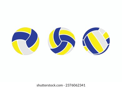 Icono de voleibol de colores. Símbolo de voleibol con icono plano