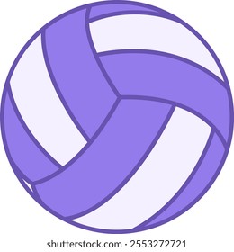 Farbiges Volleyball-Symbol. Vektorgrafik. Ball zum Volleyballspielen. Sportkonzept