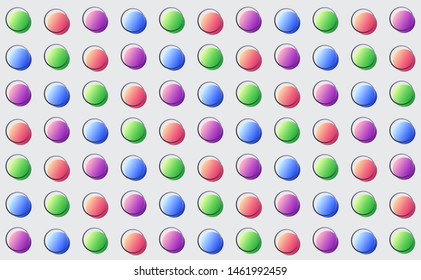 Colored volume circles dot pattern fun mood interesting color vector background template
