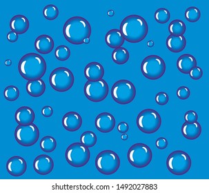 Colored volume drops on a color background