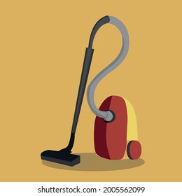colored volumetric vacuum cleaner in vector
