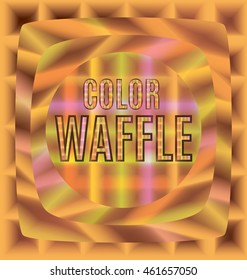 colored waffles of different shapes one after the other with the text