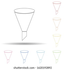 Colored water filter in multi color style icon. Simple thin line, outline vector of web icons for ui and ux, website or mobile application