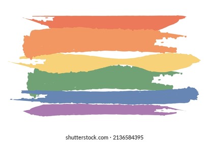 Colored watercolor lgbt flag Pride Vector