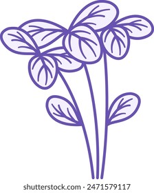 Colored Watercress Icon. Vector Icon of Natural and Organic Products. Vegetarian food. Vegetables Concept