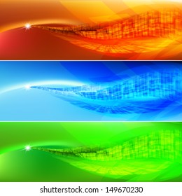 Colored wave abstract background. Illustration for design
