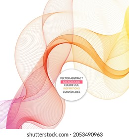 Colored wave. Abstract design element. Presentation design