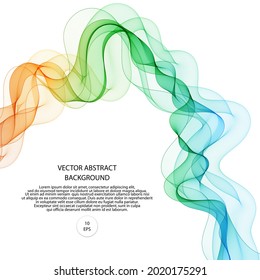 Colored wave background. Abstract vector wave. Design element