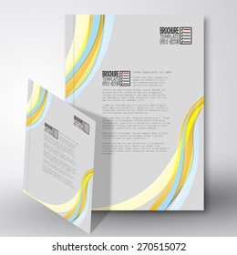 Colored wave background. Brochure, flyer or report for business, template vector