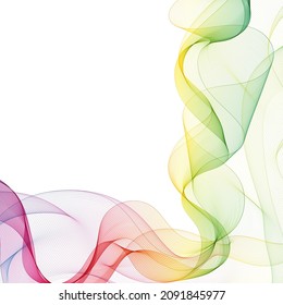 Colored wave. Element for advertising banner, presentation, decor, design.