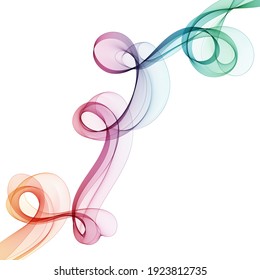 Colored wave. Modern design element
