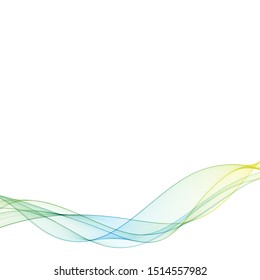 Colored wave. The movement of a colored wave on a white background