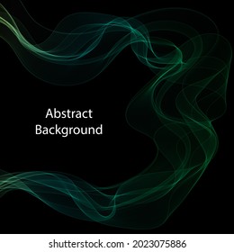 Colored wave on a black background. abstract vector graphics