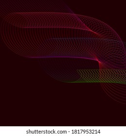bunte Welle auf burgundigem Hintergrund. Ideal für Ihr Design.